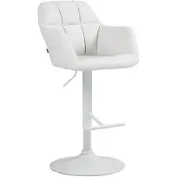 CLP Barhocker Natoma Kunstleder weiß/Metall matt weiss
