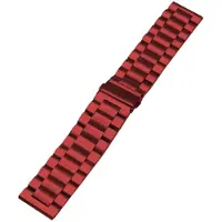 König Design Sport Ersatz Armband für Huawei Watch GT 3 42 mm Edelstahl Band Loop, Farbe:Rot
