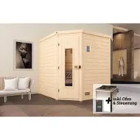 Weka Sauna "Turku" Set, 7,5 kW Bio-Ofen mit digitaler Steuerung