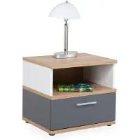 Möbel Kraft Nachtkommode Twenty , grau , Maße (cm): B: 50 H: 45 T: 40.0