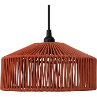 New Garden Newgarden - Bohemian Boho-Hängelampe I Pendellampe I Pendelleuchte Terrakotta Seil IP44 - Calabardina I Außenbeleuchtung - Rund - LED geeignet E27