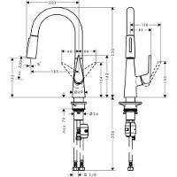 Hansgrohe Talis S, Waschbecken, Edelstahl