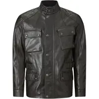 Belstaff Turner Schwarze Lederjacke Größe XL