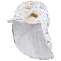 Sterntaler Schirmmütze mit Nackenschutz Saurier weiß 1612547_500