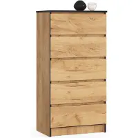 Akord Furniture Factory OP0LK-6CRA004, Eiche, 5 Schublade(n), Matt, 16 mm, 51 cm, 400 mm