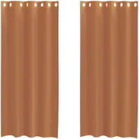 vidaXL Voile Vorhänge mit Ösen 2 Stk. Terrakotta