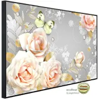Papermoon Infrarotheizung »EcoHeat - Blumen mit Schmetterling«, Matt-Effekt - bunt