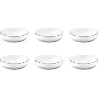 Medard de Noblat Yaka Noir - Set mit 6 Salat- und Pastatellern