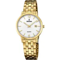 Festina Damen Uhr Klassik F20514/2 Edelstahl Elegant Armband-Uhr gold UF20514/2