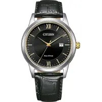 Citizen AW1784-16E Eco Drive Uhr Herrenuhr Lederarmband Datum schwarz