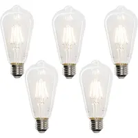 LUEDD 5er-Set Smart E27 LED-Glühbirnen ST64 4,5W 470 lm 1800-4000K