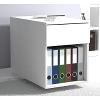 Hioshop Rollcontainer Beistellcontainer Bürocontainer Rollen rollbar Dasola 1 Schublade