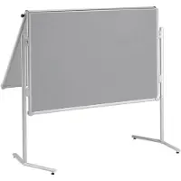 MAUL Moderationstafel Pro, klappbar, Textil/Textil grau + Moderationskarten-Set mit 360 Karten und 200 Pin-Nadeln
