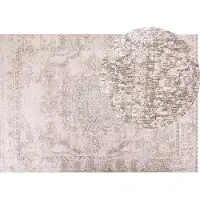 Beliani Baumwollteppich Rosa 160 x 230 cm MATARIM