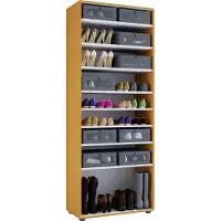 VCM Holz Grosser Schuhschrank Vandol mit Drehtüren