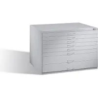 C+P Zeichnungsschrank, DIN A1, 8 Schubladen, Höhe 760 mm, lichtgrau
