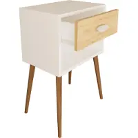 VCM Holz Beistelltisch Nachttisch Singol XL