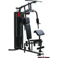 Christopeit Sport Kraftstation "SP 2000" 8 Gewichtsblöcke Butterflystange, Latzug, Ruderfunktion und mehr, max. Benutzergewicht 120 kg, max. Trainingsgewicht 56 kg