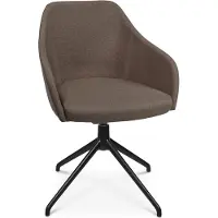 Topstar Konferenzsessel Sitness Life 2.1, dreh-/sitzhöhenverstellbar, Armlehnen, B 350-480 x T 460 x H 460-490 mm, 4-Fußgestell, Alu schwarz-matt & Stoff, braun