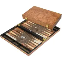 Philos Backgammon Spiel mittelgroß Holz Brettspiel klassisch