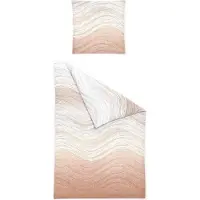 TRAUMSCHLAF Seersucker Bettwäsche Aurora peach 155x220 cm + 80x80 cm