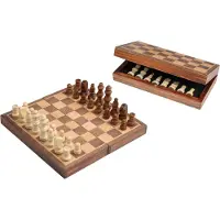 Philos magnetisches Schachspiel Reisegröße Feld 20 mm braun multicolor