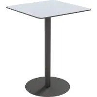 Meet by Paperflow Outdoor-Tisch Cross, quadratisch, Tellerfuß, B 800 x T 800 x H 1100 mm, grau/mattschwarz
