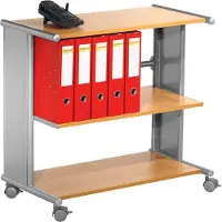 Kerkmann Büromöbelfabrik Kerkmann Pragma Bürowagen buche 3 Ebenen 76,0 x 42,0 x 72,5 cm