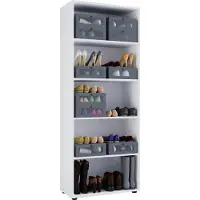 VCM Holz Grosser Schuhschrank Vandol mit Drehtüren