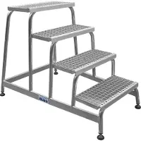 Krause Montagetritt, mit Alu-Gitterroststufen, 4 Stufen