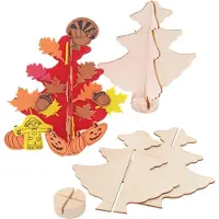 Colorations Holz Weihnachtsbaum Bastelset - 12 kreative Bäume zum Gestalten