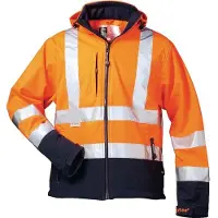 Elysee Bill Softshelljacke mit Kapuze - Warnorange/marine 107 XL