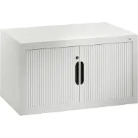 C+P Rollladenschrank Omnispace, abschließbar, B 800 x T 420 x H 450 mm, Stahl/Kunststoff, lichtgrau