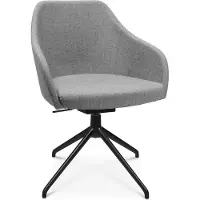 Topstar Konferenzsessel Sitness Life 2.1, dreh-/sitzhöhenverstellbar, Armlehnen, B 350-480 x T 460 x H 460-490 mm, 4-Fußgestell, Alu schwarz-matt & Stoff, h.grau