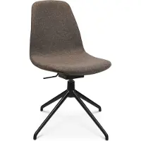 Topstar Konferenzsessel Sitness Life 1.1, dreh-/sitzhöhenverstellbar, ohne Armlehnen, B 460 x T 390 x H 450-480 mm, 4-Fußgestell, Alu schwarz-matt & Stoff, braun