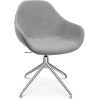 Topstar Konferenzsessel Sitness Life 2.0, dreh-/sitzhöhenverstellbar, Armlehnen, B 450 x T 390 x H 440-470 mm, 4-Fußgestell, Alu matt & Stoff, h.grau