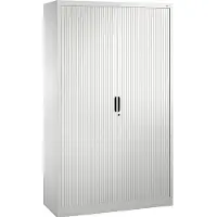 C+P Rollladenschrank Omnispace, 5 OH, abschließbar, B 1200 x T 420 x H 1980 mm, Stahl/Kunststoff, weiß
