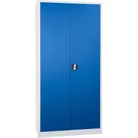 Gürkan Stahlschrank 100162 lichtgrau, enzianblau 92,0 x 42,0 x 195,0 cm
