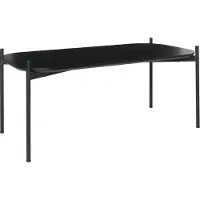 Meet by Paperflow Beistelltisch Meet, Rechteck, furniertes MDF, Stahlgestell, B 1000 x T 500 x H 400 mm, schwarz/schwarz