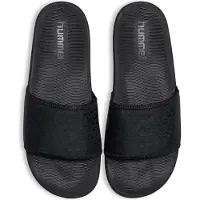 Hummel Comfort Slide JQ All Black Sandale Badeschuhe Badelatsche Badeschlappen Hausschuhe schwarz 228341-2042, Schuhgröße:43 EU