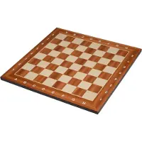 Philos Schachbrett Madrid Holzspielbrett 40 mm mit Randbeschriftung