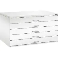 C+P Planschrank aus Stahl, für Formate bis DIN A0, 5 Schubladen