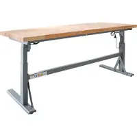ADB Werkbank staubgrau 70,0 - 117,0 x 20,0 x 75,0 cm