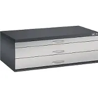 C+P Planschrank aus Stahl, für Formate bis DIN A1, 3 Schubladen