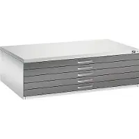 C+P Planschrank aus Stahl, für Formate bis DIN A0, 5 Schubladen