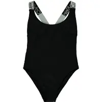 Calvin Klein Damen-Einteiler-Badeanzug für das Meer oder das olympische Schwimmbad, gekreuzte Schnürsenkel hinten, Schultergurte mit Logo, Artikel ZW0ZW02152, XS, Poliammide 83%,Elasthan 17%