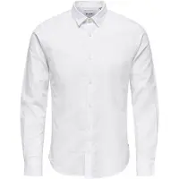 Only & Sons Langarmhemd "ONSCAIDEN LS SOLID LINEN SHIRT NOOS" Baumwollmischung mit Leinen, slim fit