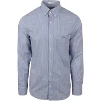 Gant für Herren. 3000140 Popeline-Hemd Regular Fit Banker Stripe blau (3XL), Lässig, Baumwolle, Langarm