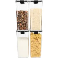 Krumble Vorratsdosen mit Deckel - Vorratsdosen - 4 Stück - Kunststoff - 1800 ml
