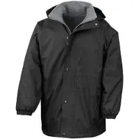 Result StormDri 4,000 Herren Fleecejacke, winddicht, wasserfest FK578 (2XL) (Schwarz/Grau)